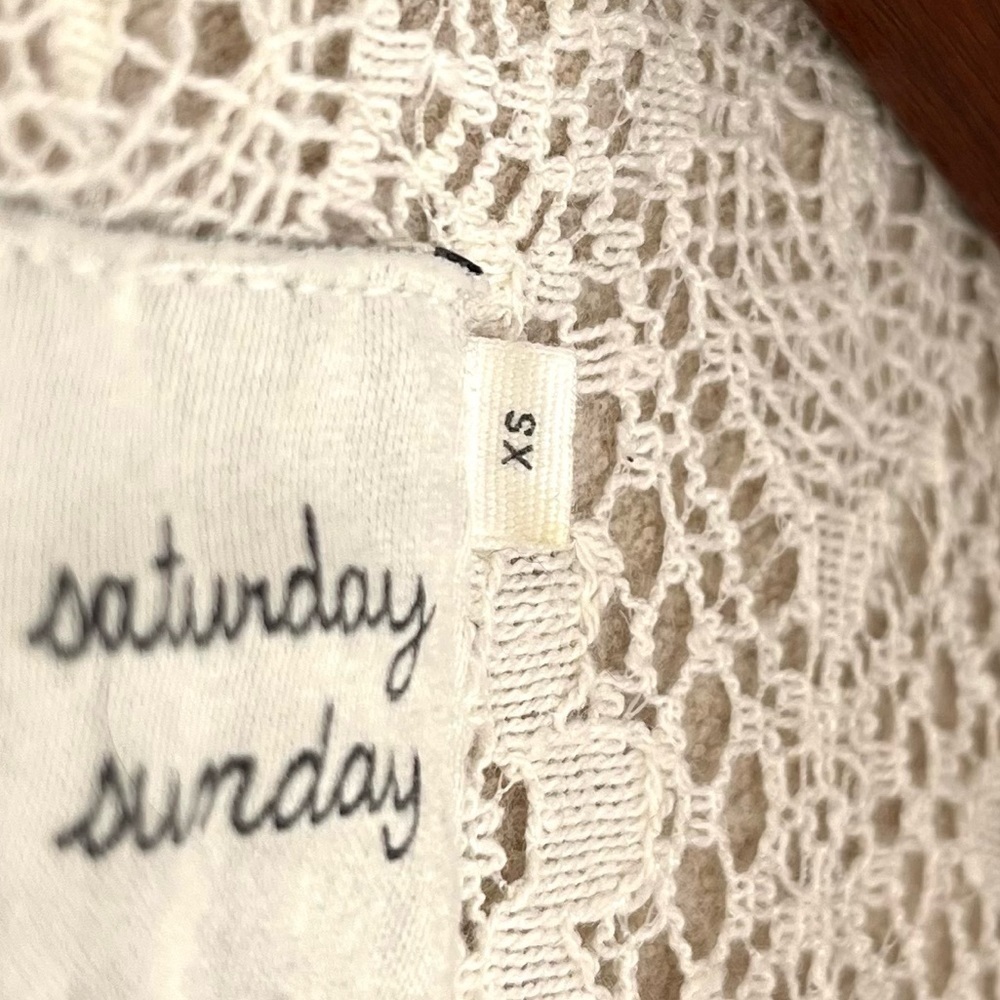 Saturday Sunday Anthropologie Casado Waterfall Knit Sweater Cardigan Size XS - Picture 7 of 9